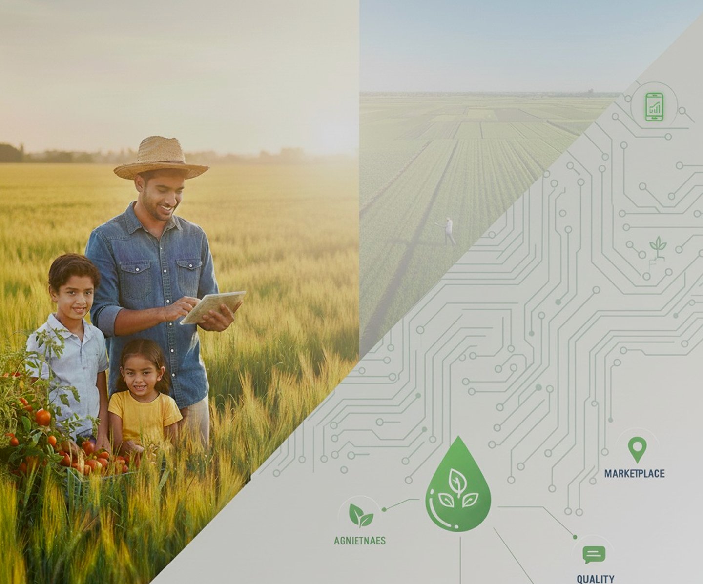Farmer with crops